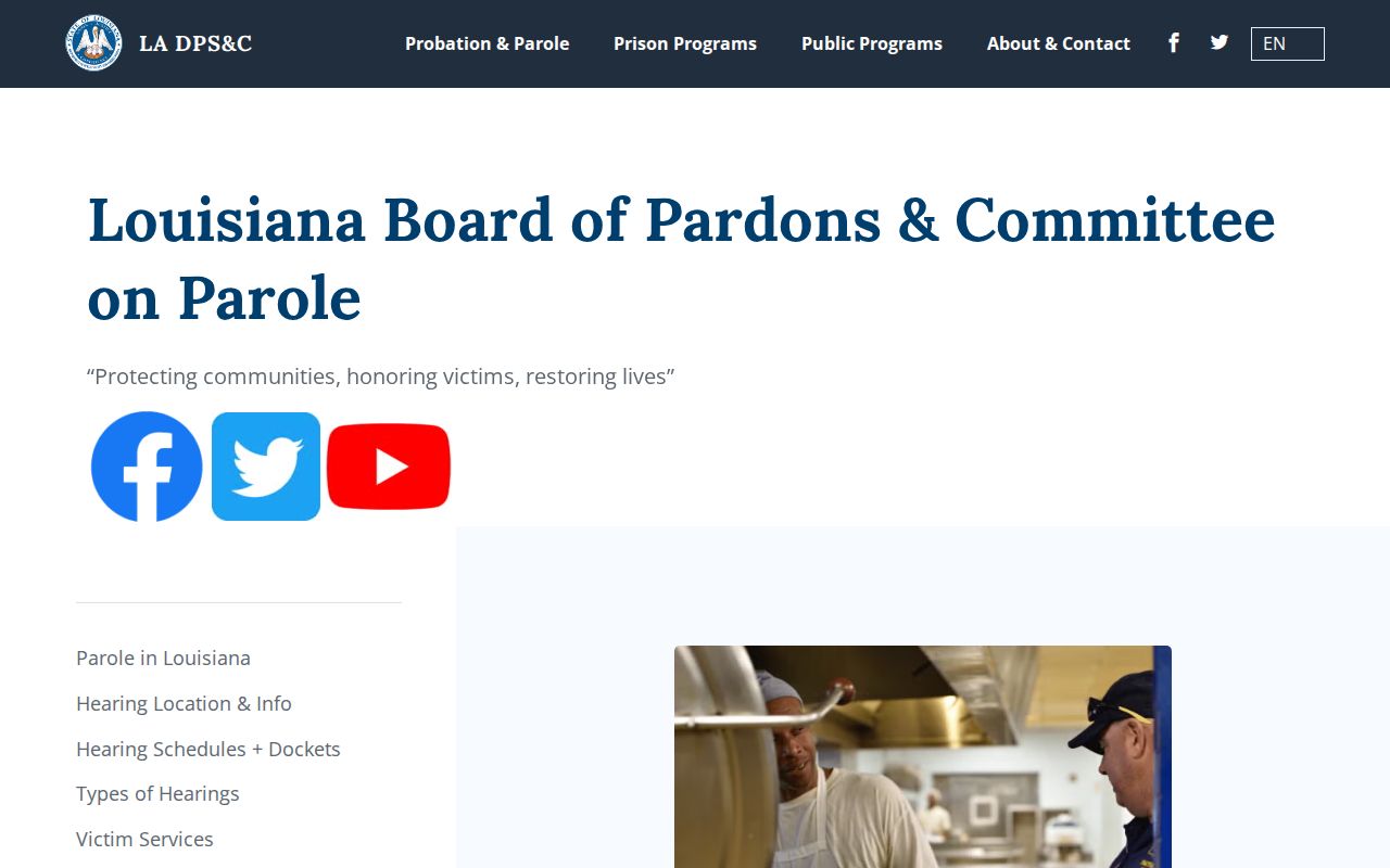 Louisiana parole process for East Baton Rouge Parish post-release supervision